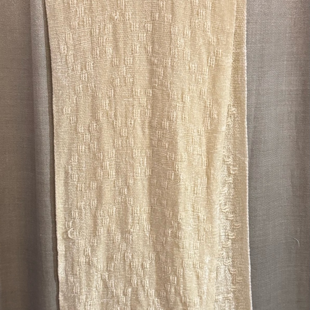 Chenille Elegant Cream scarf